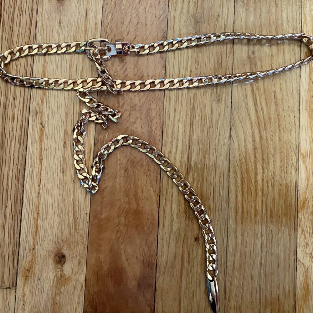 Rose Gold-Tone Chain Belt